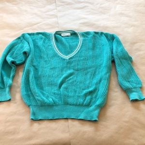 VINTAGE Teal Varsity Sweater